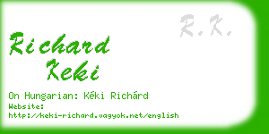 richard keki business card